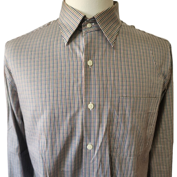Peter Millar Casual Button Down Shirt with Checkered Pattern - Large - Picture 1 of 9